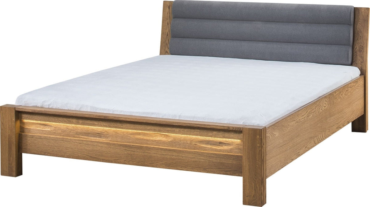 Structure de lit en chêne rustique VELVET 76 | LoftStory