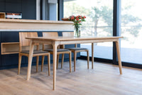 Table de salle à manger fixe en bois massif TOKIO | KARPIS