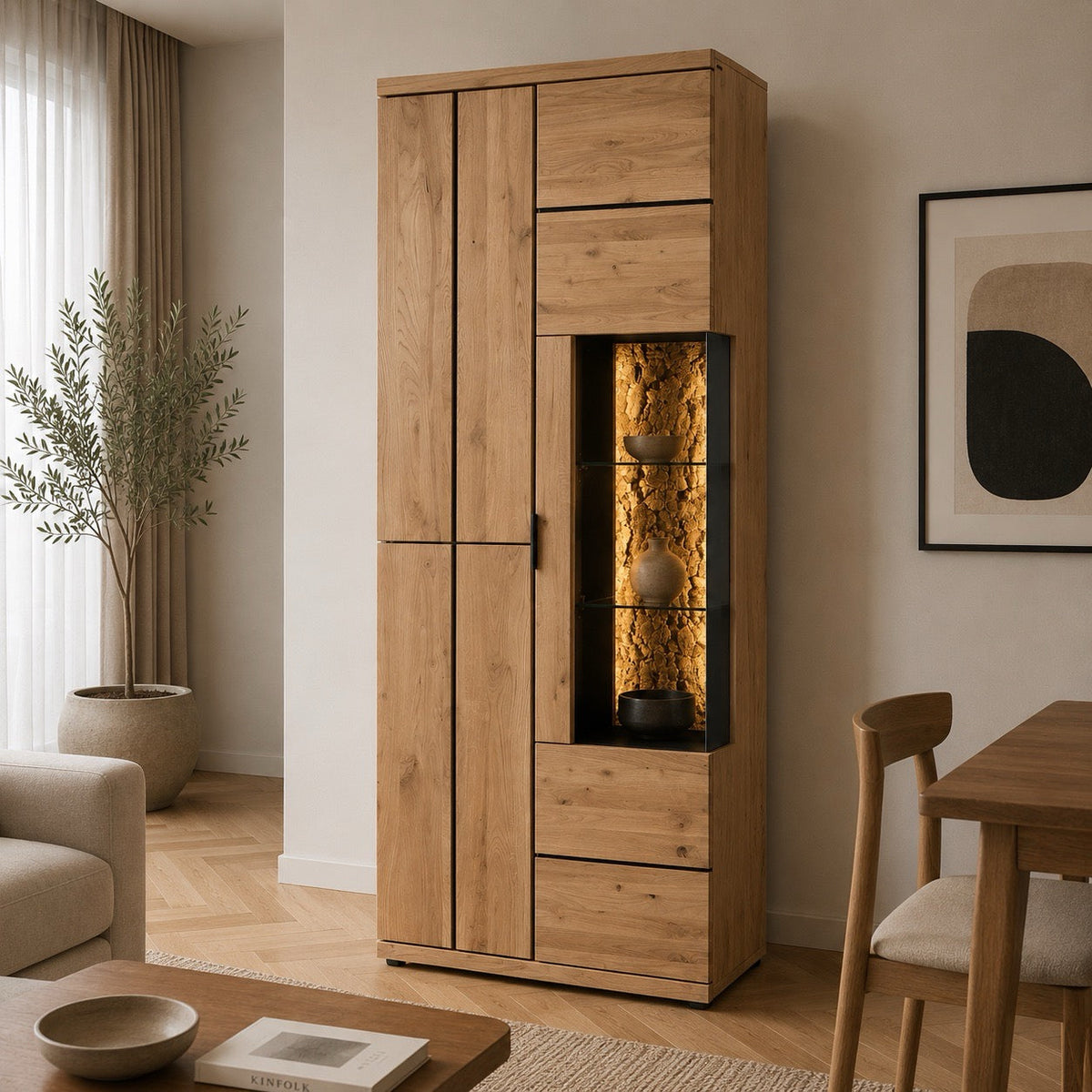 Vitrine en chêne NAPOLI | LoftStory