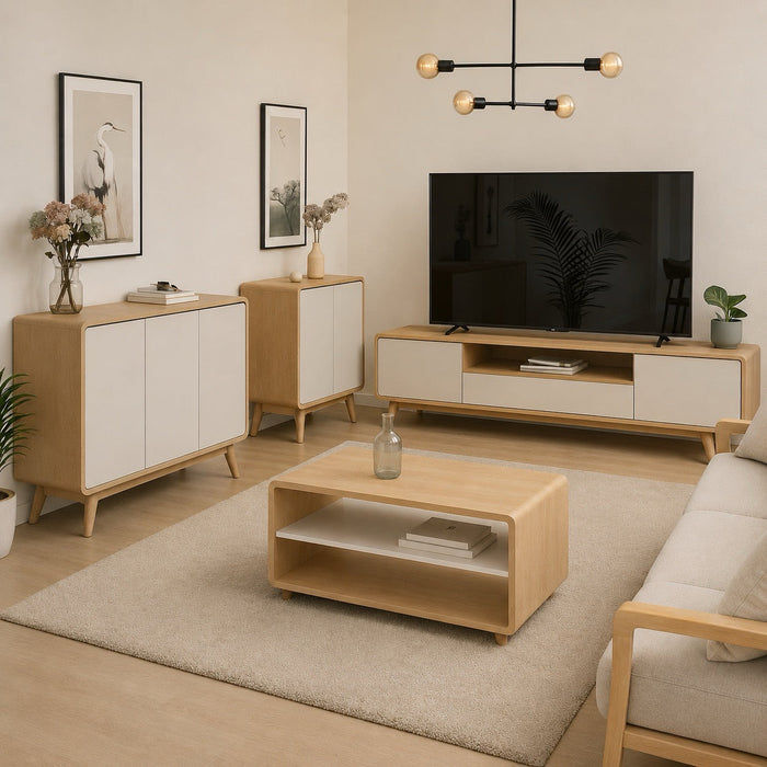 Meuble TV en bois massif OSLO 3 | VESKOR
