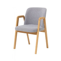 Lot de 2 ou 4 chaises de salle à manger Chill, structure en chêne massif, rembourrées | VESKOR
