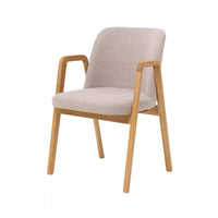 Lot de 2 ou 4 chaises de salle à manger Chill, structure en chêne massif, rembourrées | VESKOR