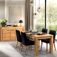 Table à manger à rallonges en chêne VELVET 40 | LoftStory